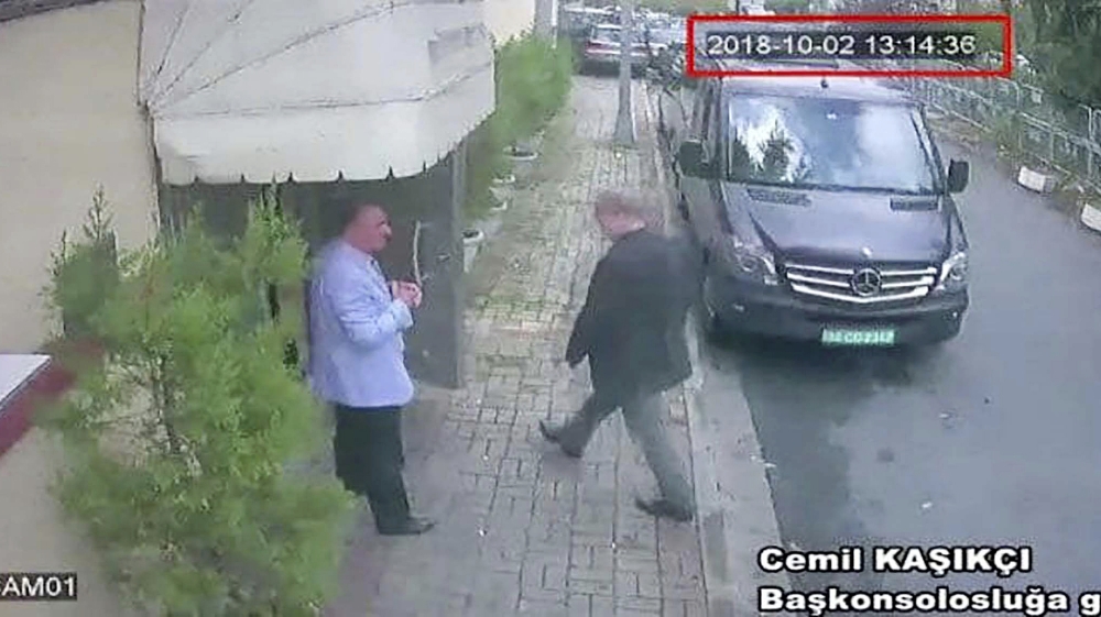 Turkish sources believe Jamal Khashoggi was killed inside the Saudi consulate in Istanbul [CCTV/Hurriyet via AP]