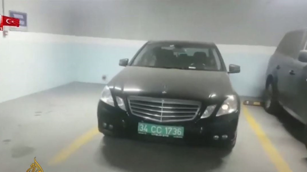 
Turkish police found a Saudi consulate car missing since the journalist disappeared [Al Jazeera screengrab]
