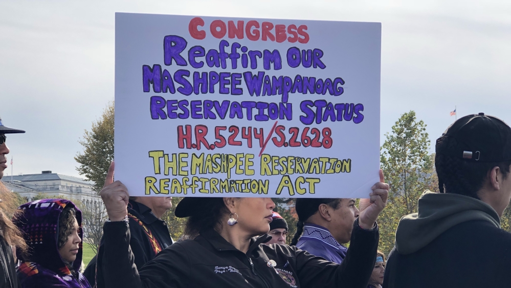 Legislation has been introduced in Congress to reaffirm federal protections for the Mashpee reservation [Shafik Mandhai/Al Jazeera] 