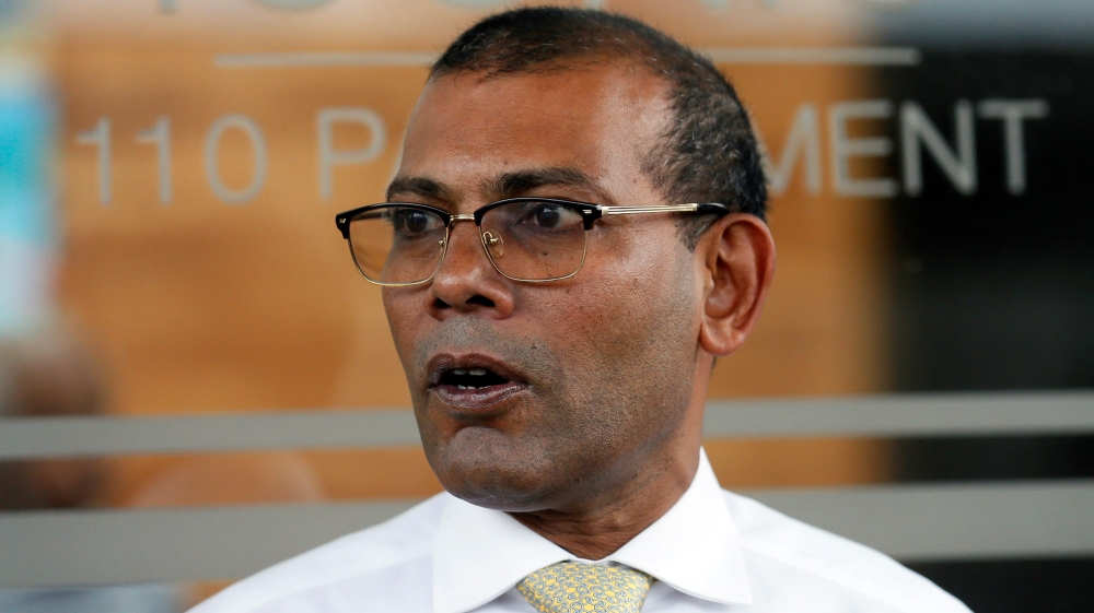 Maldives former President Mohamed Nasheed leaves from Colombo