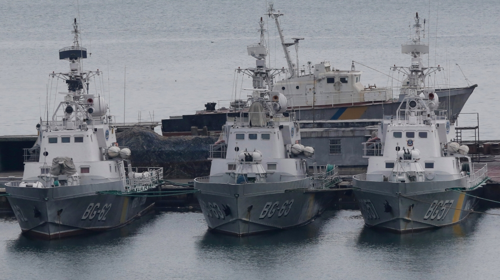 Ukrainian border guard boats