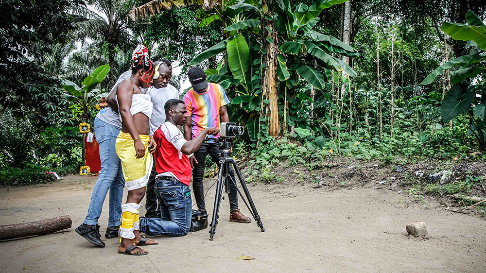 The Nigerian film industry, or Nollywood, has been criticised for blurring the line between fact and fiction [Marc Ellison/Al Jazeera]