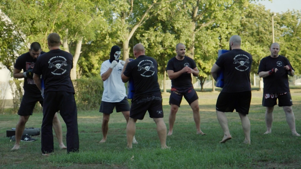 Highwaymen's Army training session [James Hughes/Black Leaf Films/Al Jazeera]