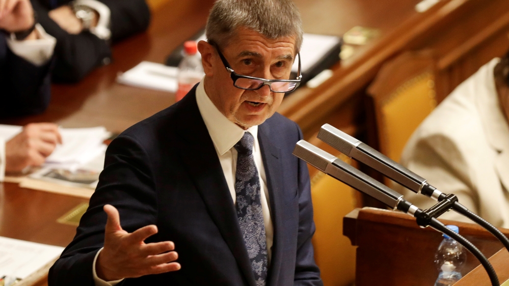 Czech Prime Minister Andrej Babis attends a parliamentary session during a no-confidence vote for the government he leads, in Prague