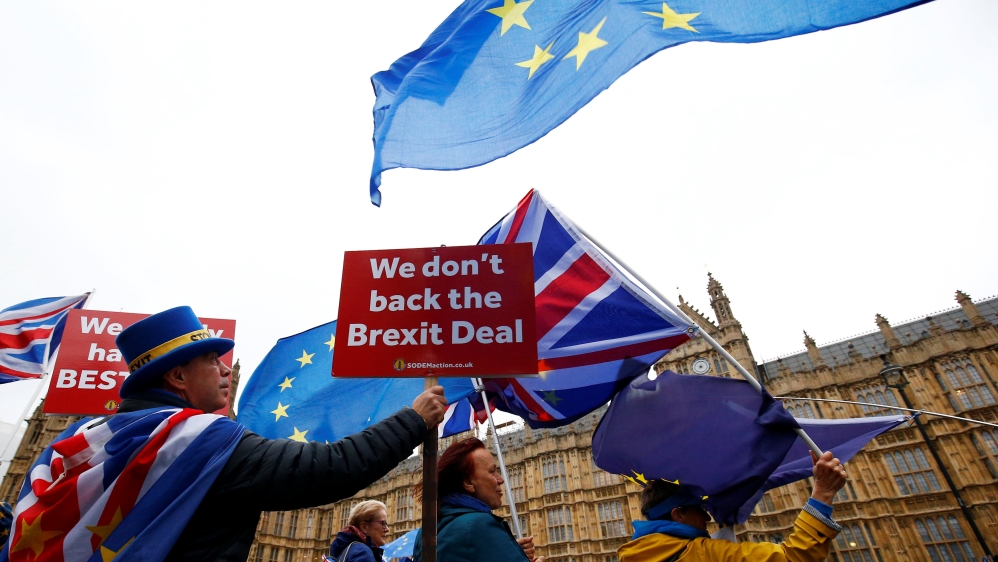 Brexit has repeatedly plunged British politics into crisis mode in recent months [File: Henry Nicholls/Reuters]