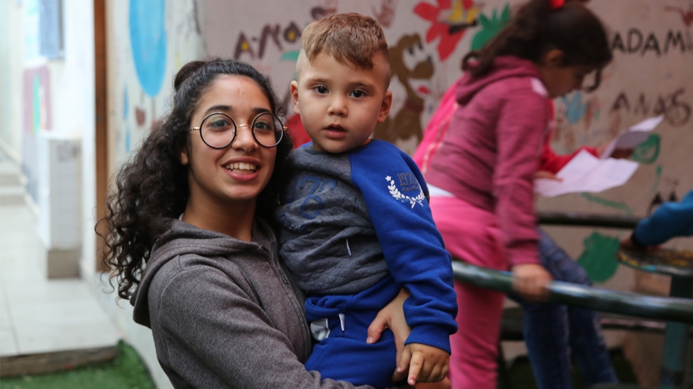 The Swiss-funded community centre in Batan al-Hawa provides children a safe place to play [Mersiha Gadzo/Al Jazeera]