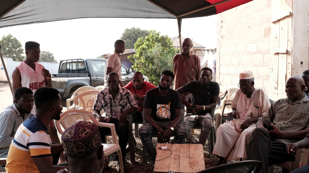 Family and community members gather to mourn the death of Ahmed Hussein-Suale, an investigative journalist, at Madina in Accra