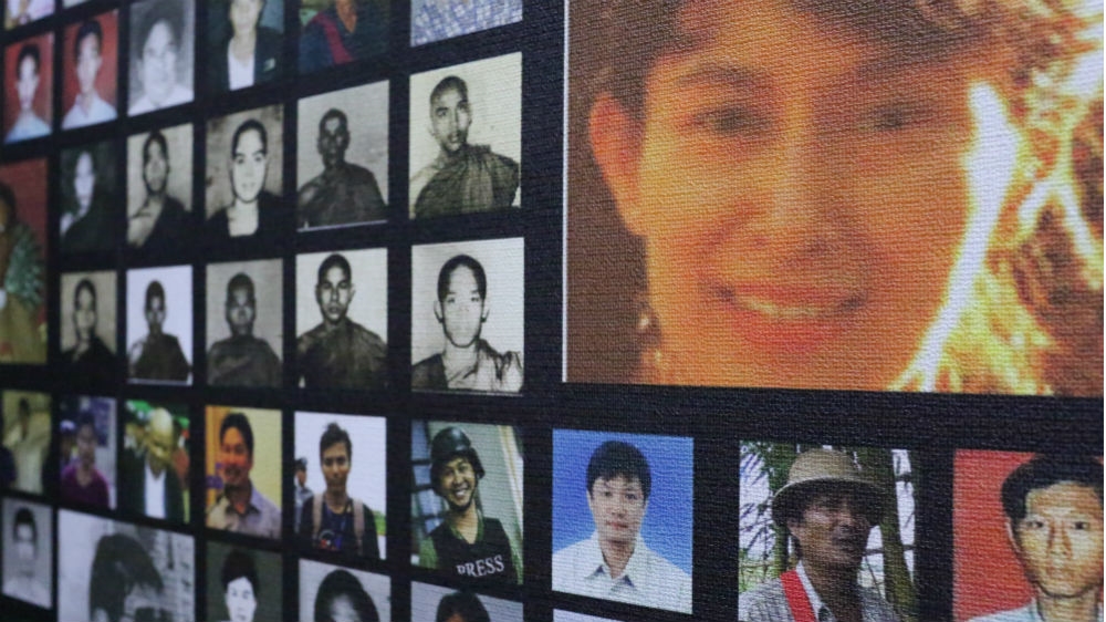 Images of past and present - political prisoners in the Yangon museum of the Assistance Association for Political Prisoners [Victoria Milko/Al Jazeera]