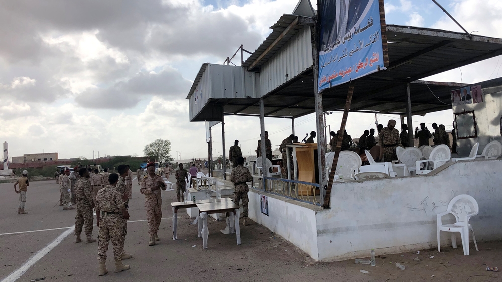 Five people were killed and 20 wounded in the drone attack according to government and Houthi sources [Reuters]