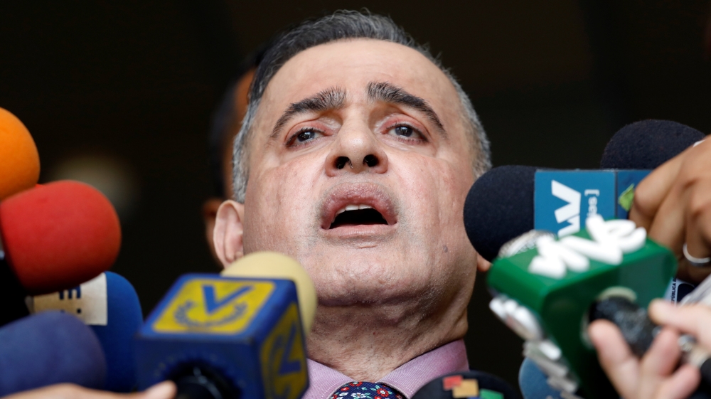 Venezuela's Chief Prosecutor Tarek William Saab attends a news conference at the Supreme Court [Manaure Quintero/Reuters] 