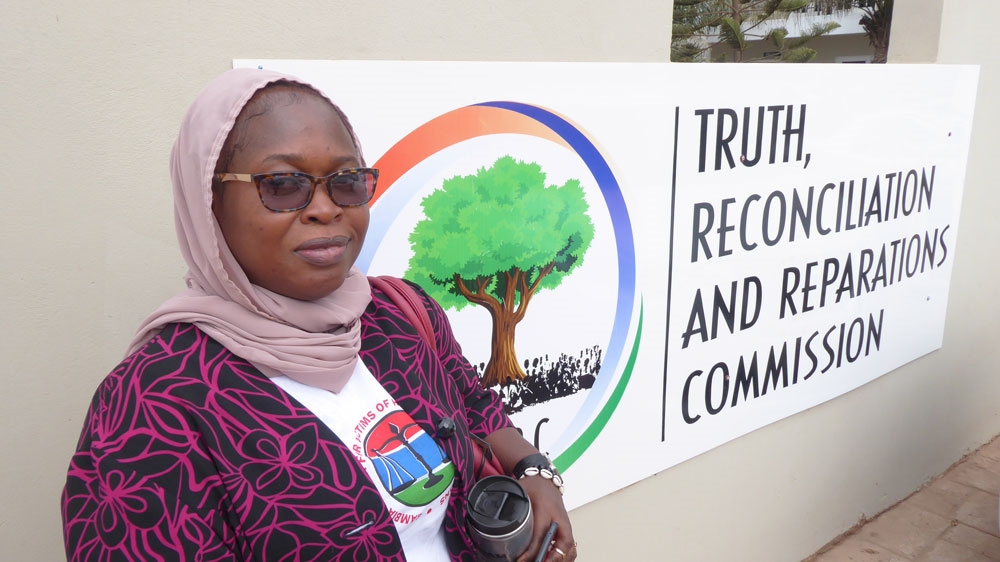Zainab Rilwan Lowe, cofounder of the Gambia Center for Victims of Human Rights Violations [Amandla Thomas-Johnson/Al Jazeera]