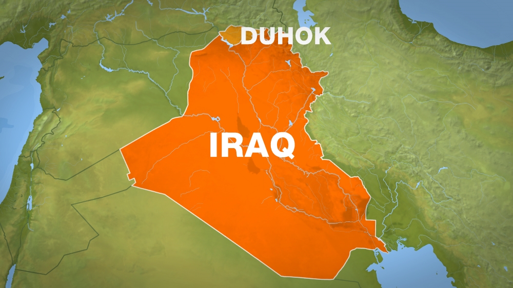 Map of Duhok in northern Iraq