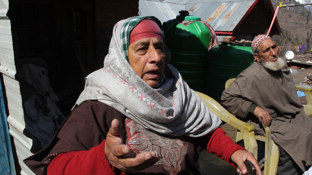 Meera Begum talks about the fears of the residents amid escalating tensions [Shuaib Bashir/Al Jazeera]