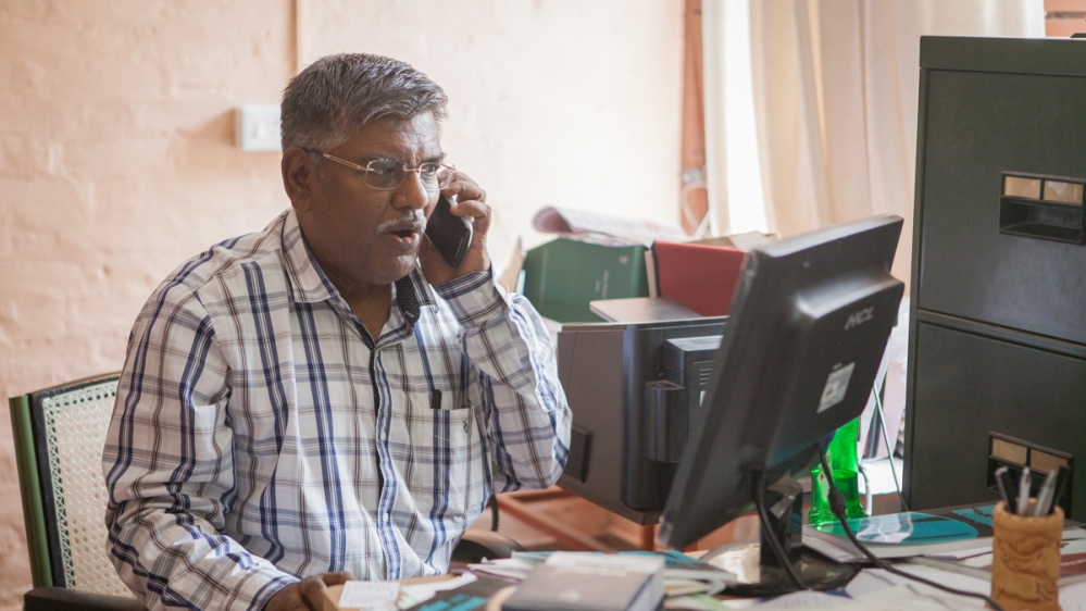 Irudaya Rajan, a professor, says the 'Gulf dream is fading away' [Sebastian Castelier/Al Jazeera]