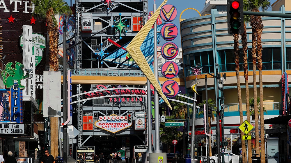 A general view of the old Las Vegas Strip in Las Vegas, Nevada [File: Mike Blake/Reuters] 