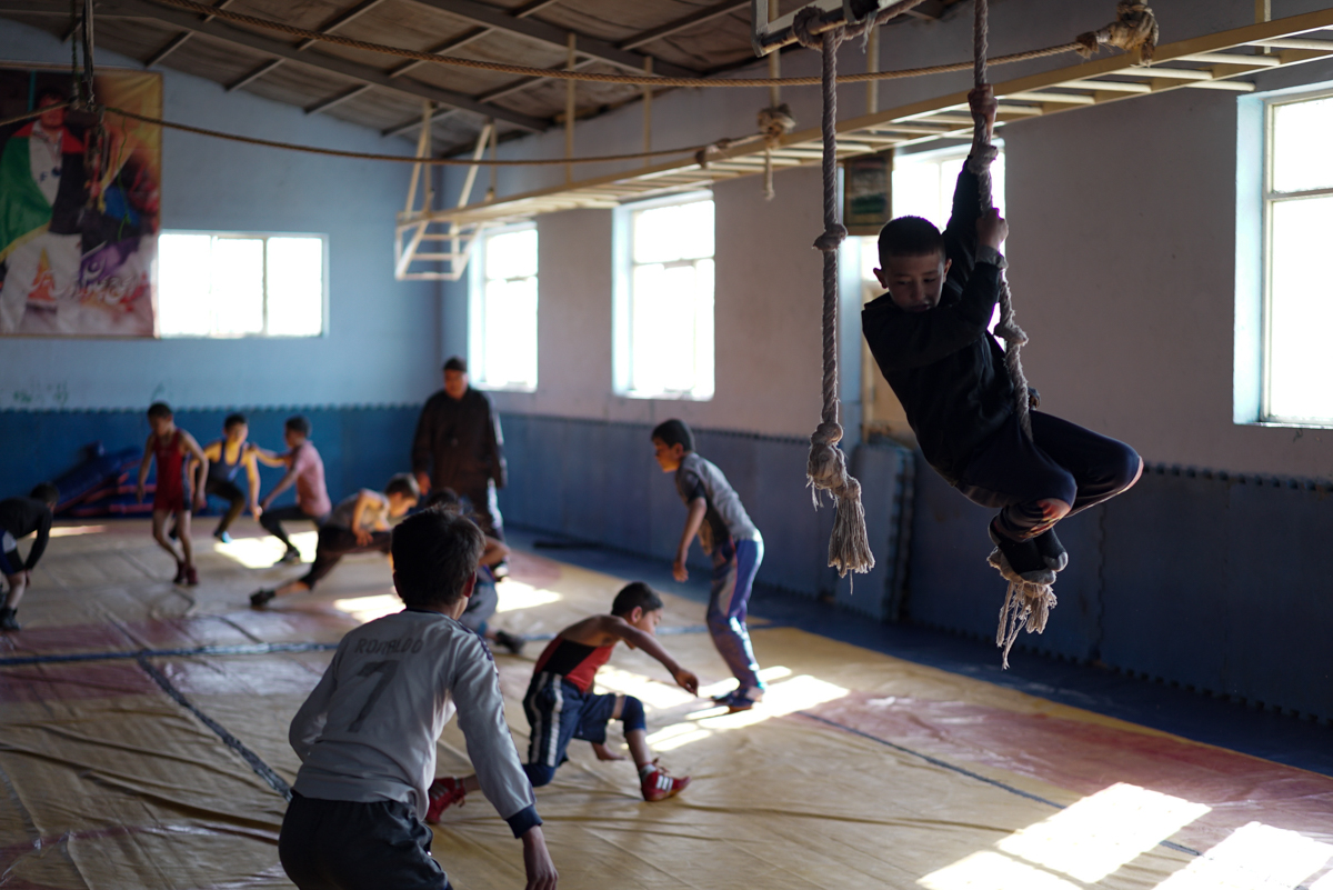 wrestling club in Kabul [Sorin Furcoi/Al Jazeera]