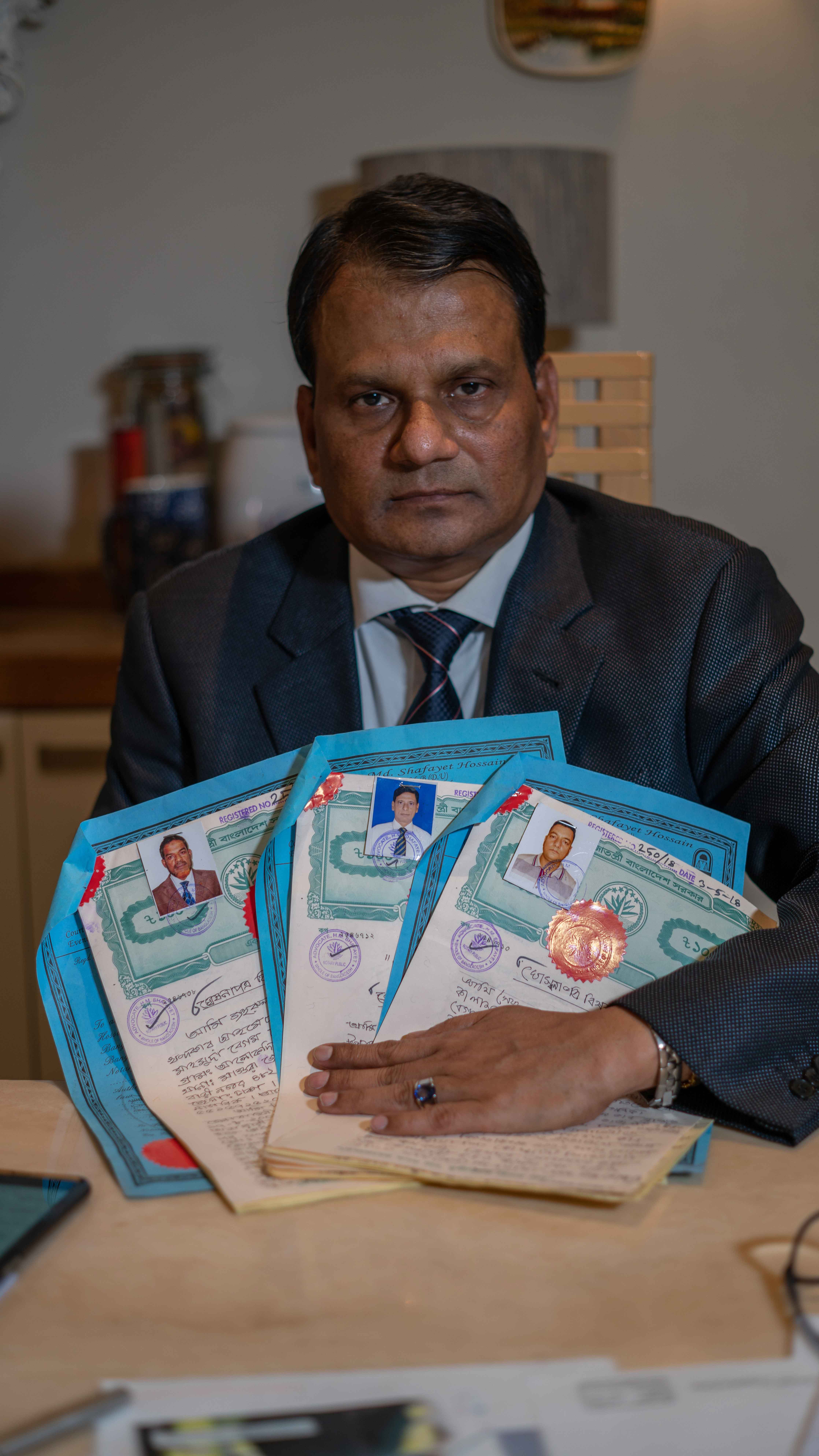 Khan and sworn statements from the three missing men [Al Jazeera]