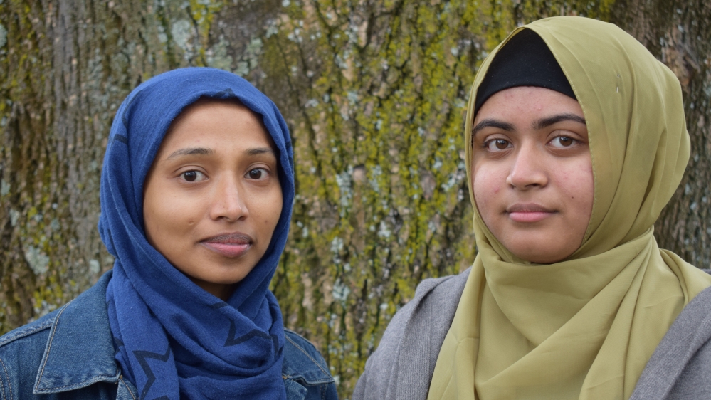 Farhana Akhter and Nusrat Alam say they have been informed by authorities that their aunt, Husna Ahmed, was killed in Friday's attack [David Child/Al Jazeera]
