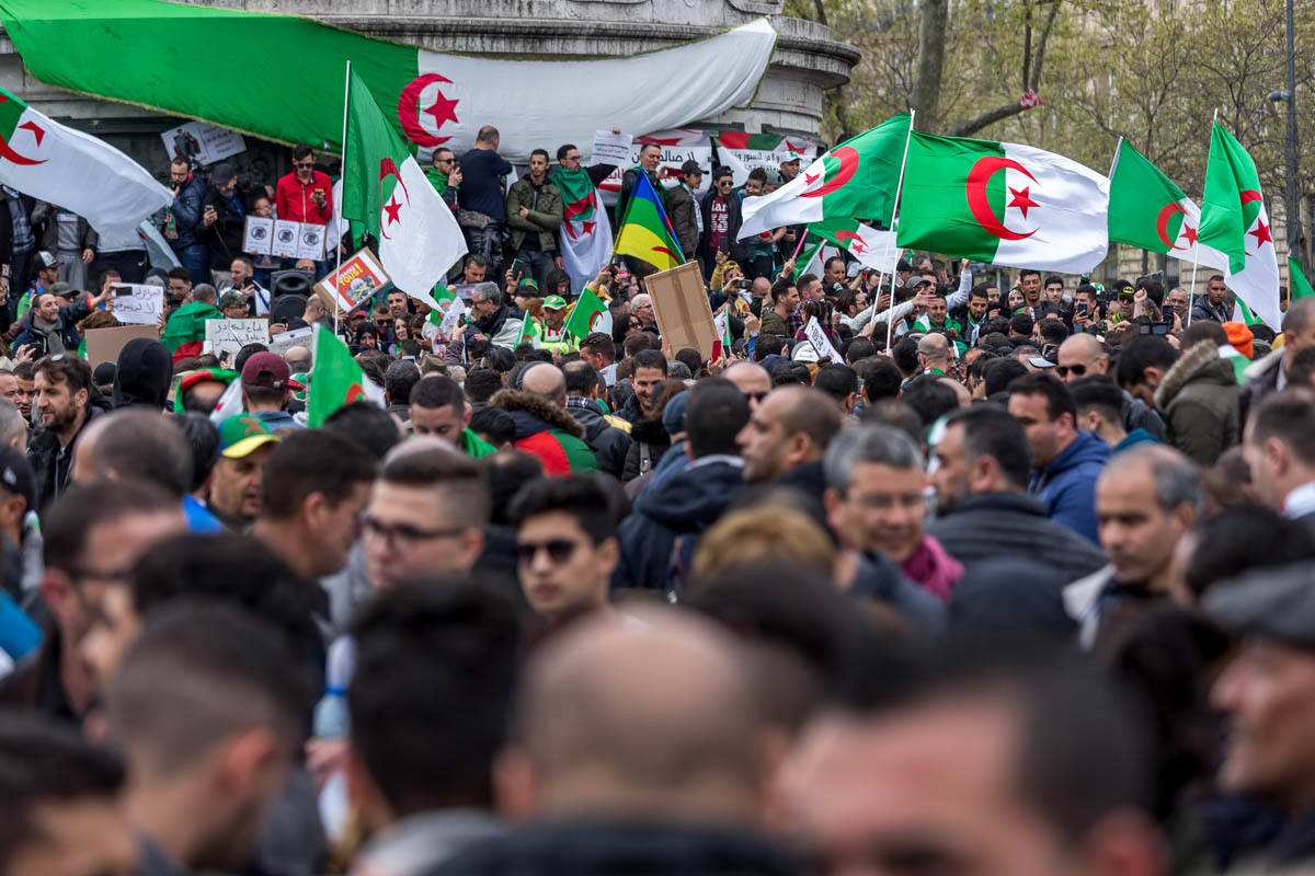 Algerian protest in Paris [Omar Havana/Al Jazeera]