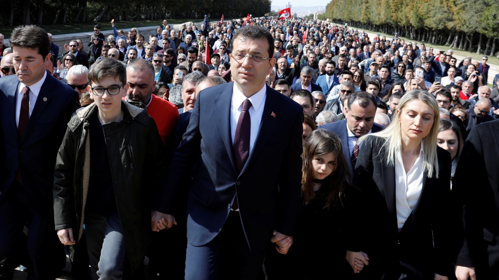 Ekrem Imamoglu has urged the electoral board to name him mayor of Istanbul Umit Bektas [Reuters]