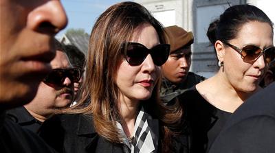 Zury Rios was registered as a candidate and her eligibility has been in dispute, with the Supreme Court ruling she can run and the Constitutional Court ruling she cannot [File: Luis Echeverria/Reuters] 