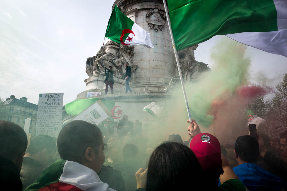 Algerian protest in Paris [Omar Havana/Al Jazeera]