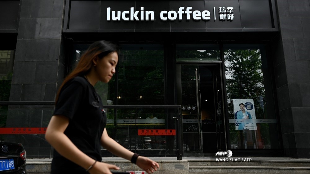 Luckin Coffee has raised $561m in advance of its Wall Street listing [File: Wang Zhao/AFP]