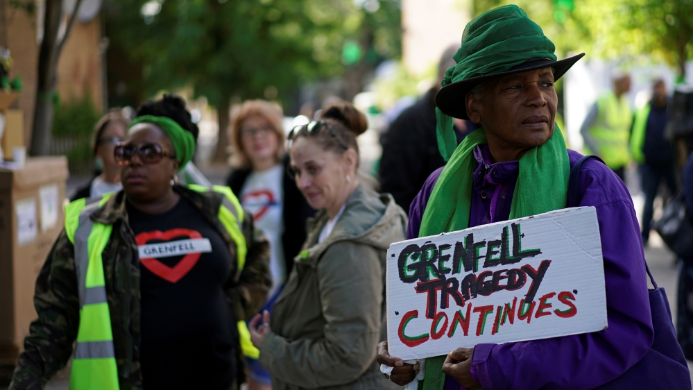 Second anniversary of the Grenfell Tower fire in London
