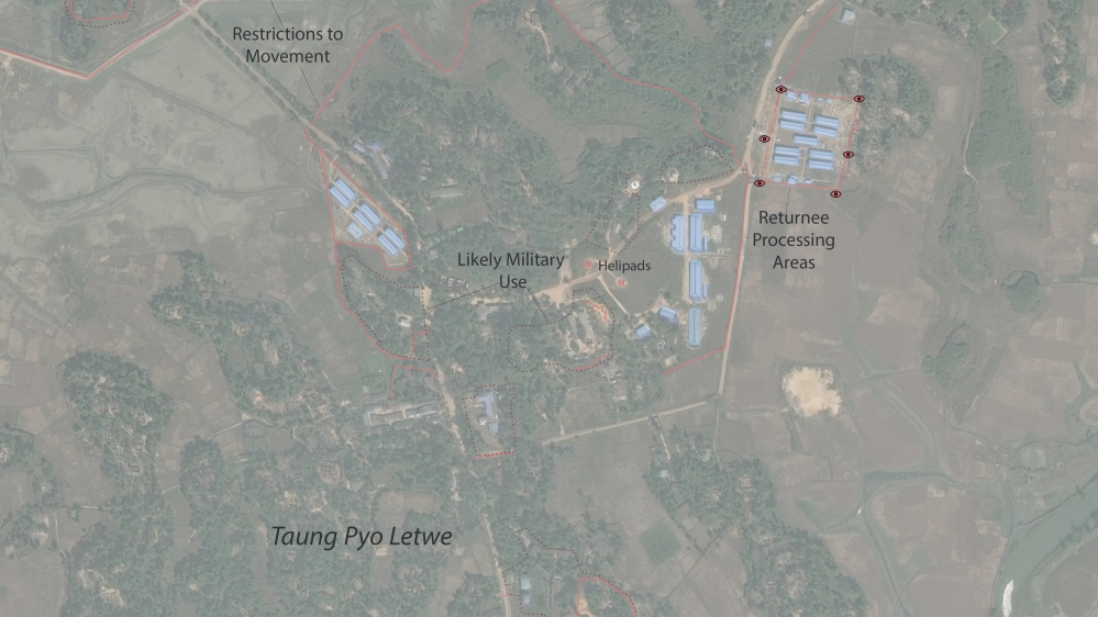 Rights groups say that the prison-like features of Taung Pyo Letwe refugee reception centre raise concerns about the appropriateness of facilities being built to welcome returning refugees.