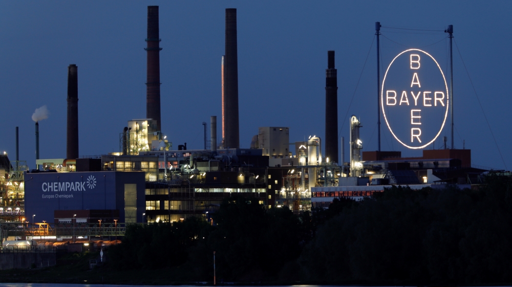 Headquarters and main plant of German pharmaceutical and chemical maker Bayer AG in Leverkusen