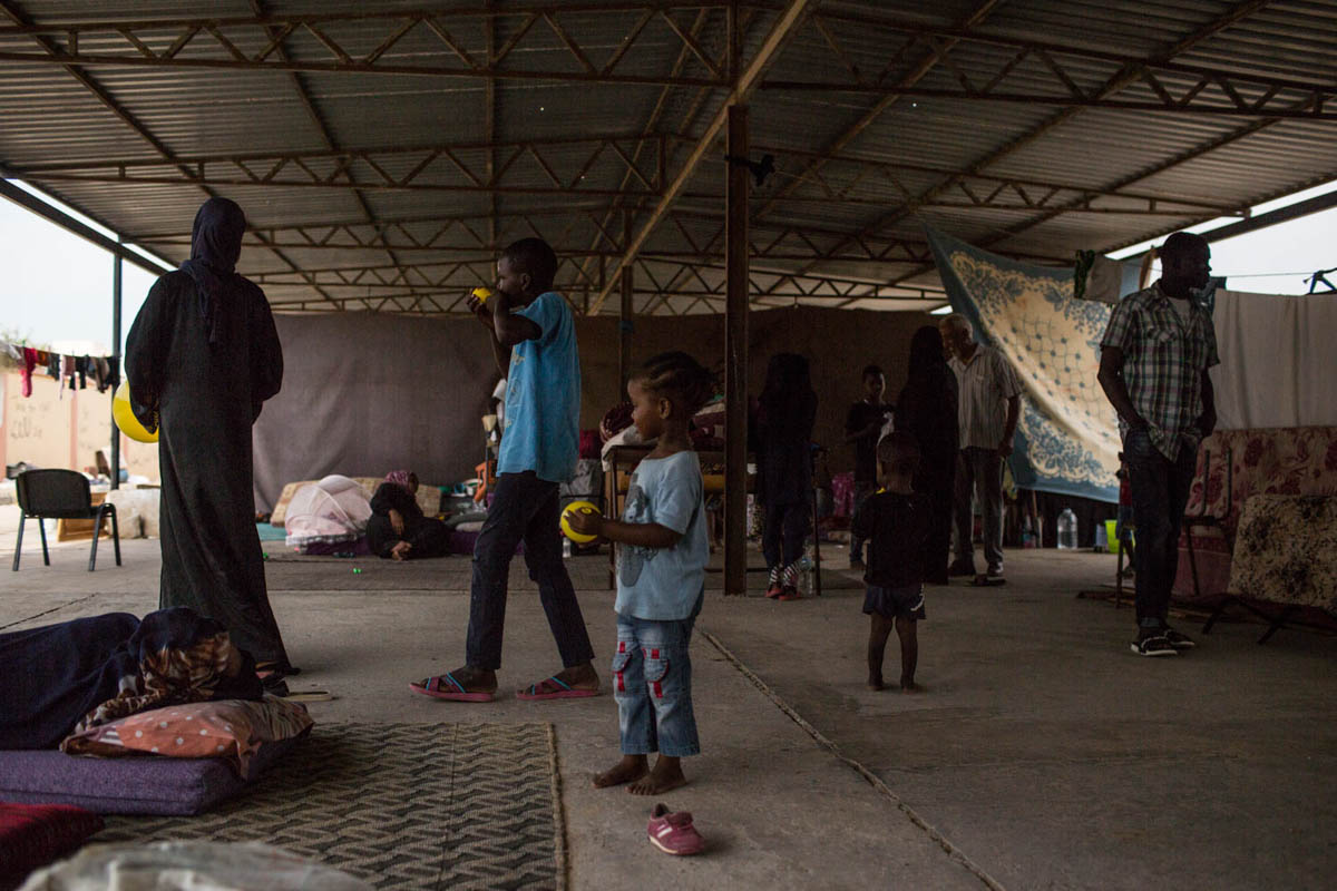 People in this camp, are mostly women and children, some of the women are pregnant, they are assisted occasionally by UNHCR and neighbors from the area.