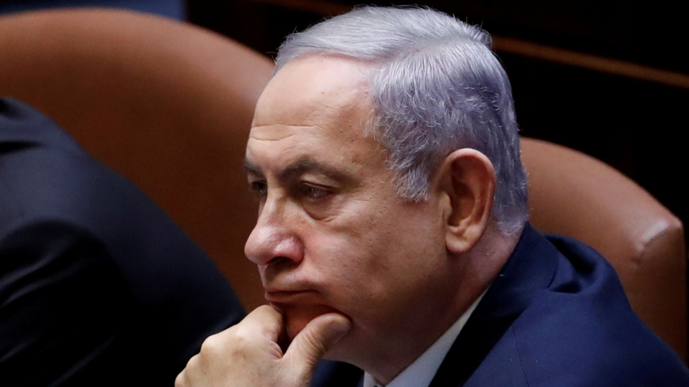 Israeli Prime Minister Benjamin Netanyahu attends the swearing-in ceremony of the 22nd Knesset, the Israeli parliament, in Jerusalem October 3, 2019