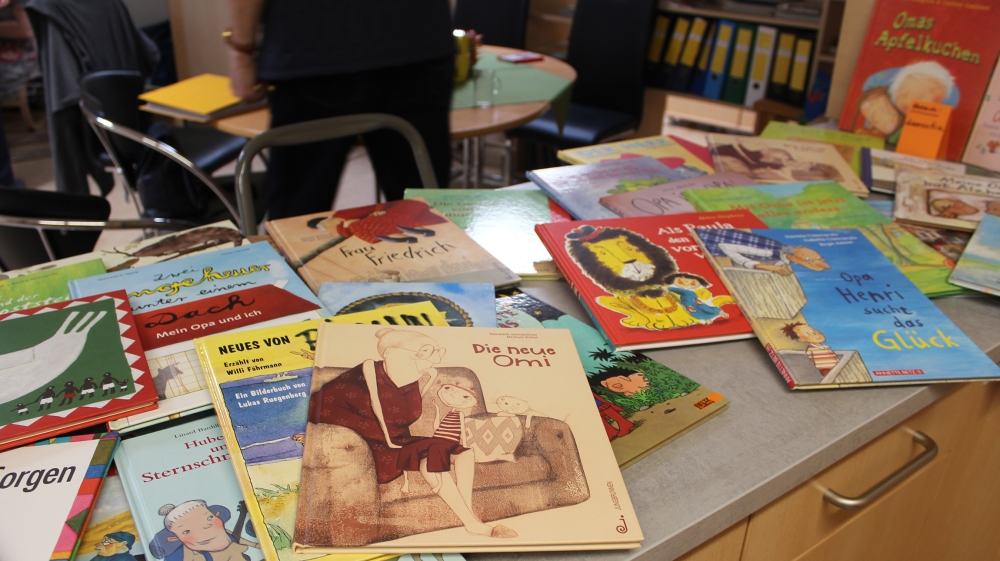 Some of the books at the library which teach children about sensitive subjects including old age and bereavement