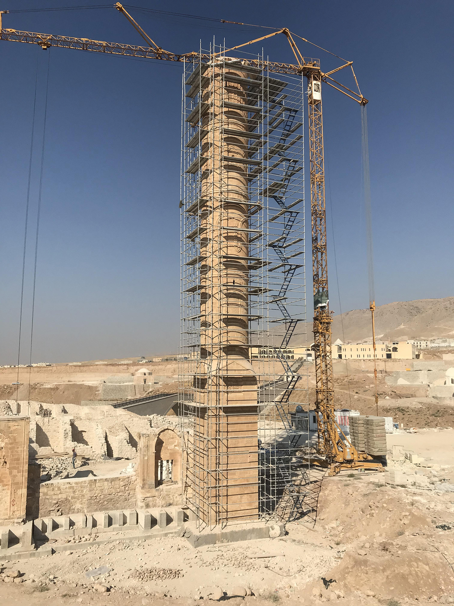 Relocated minaret from 15th century Suleyman Han mosque