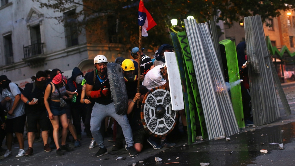 Protest against Chile's government in Santiago