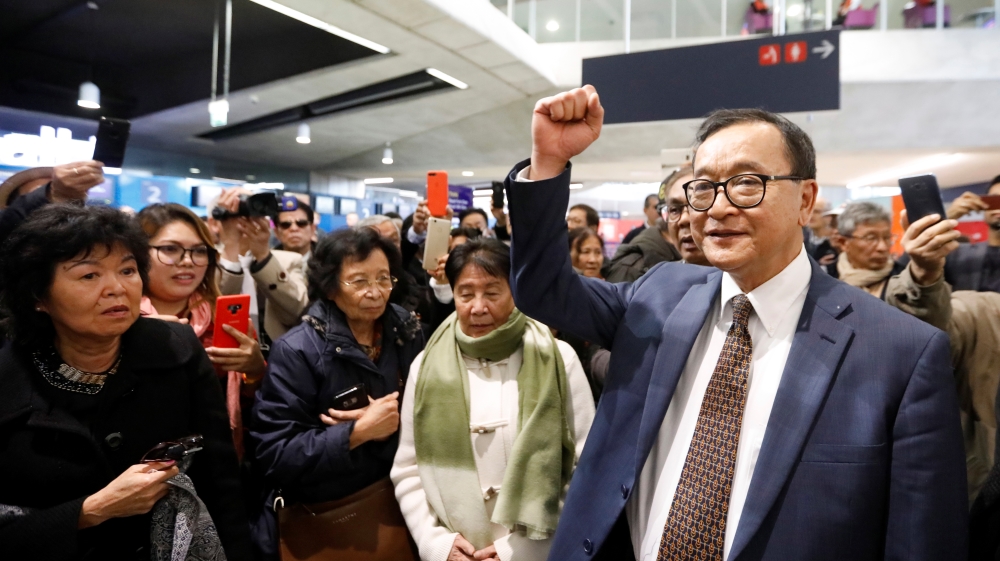 Cambodia''s self-exiled opposition party founder Sam Rainsy