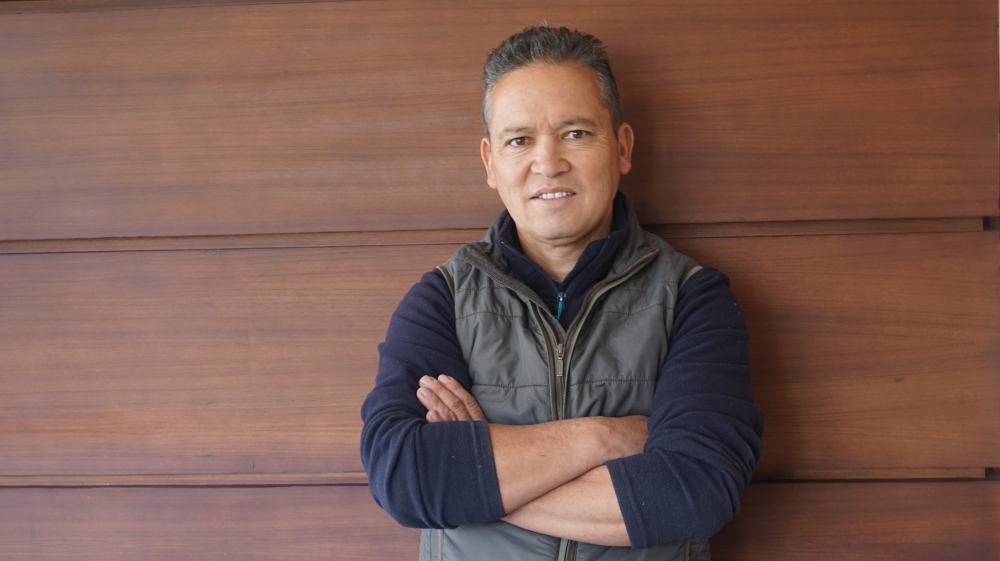 Skarma Tsering Dehlex, 51, who runs a luxury hotel in main town of Leh.