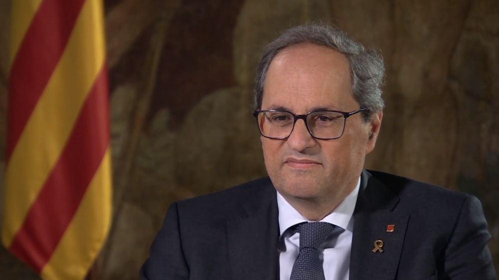 Catalan Leader Quim Torra talks to al jazeera