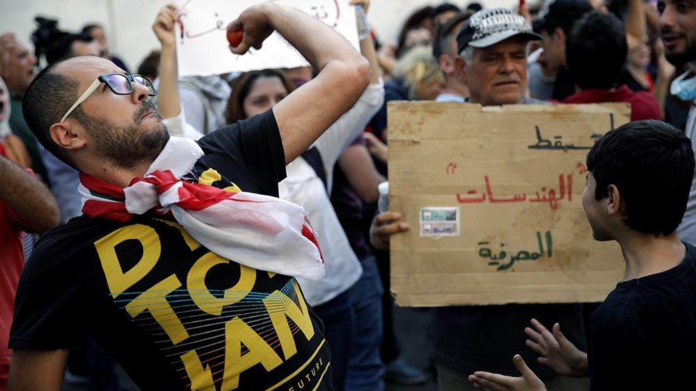 Lebanon Central Bank protests