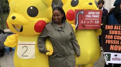 Anti-coal demonstrators highlight the impact that new plants have on local communities