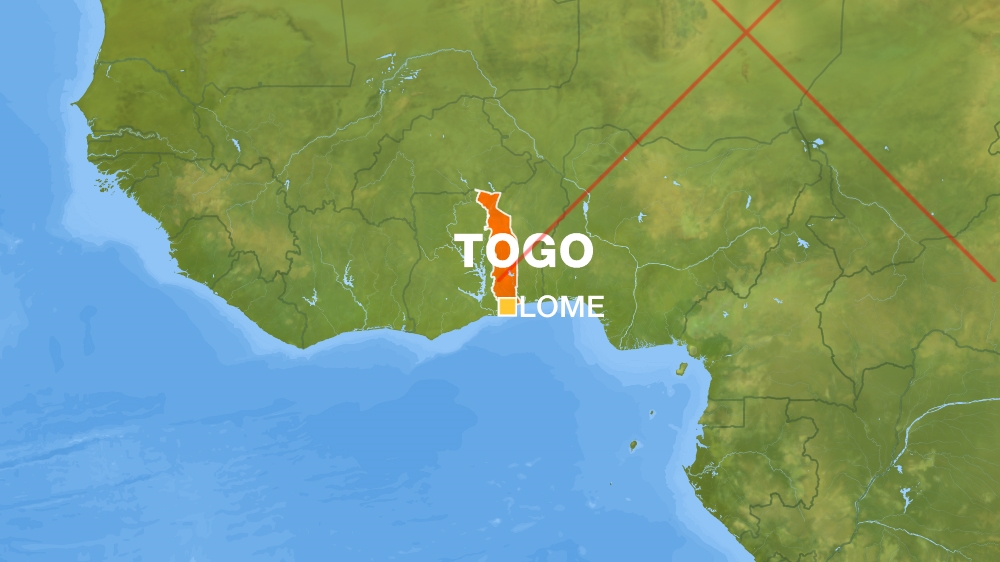 Lome, Togo map