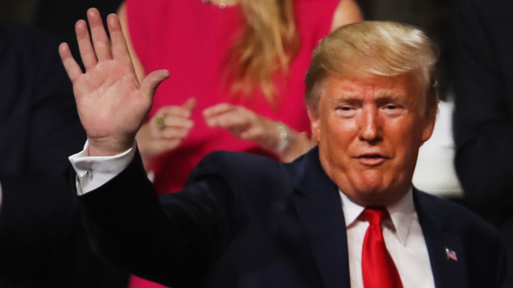 President Trump Delivers Address On Economy And Trade At Economic Club Of NY