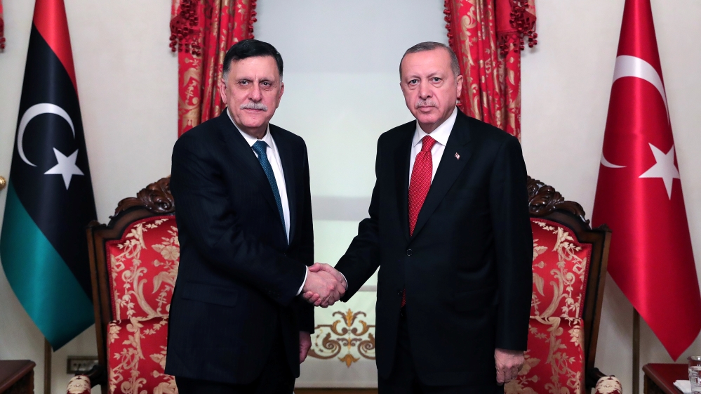 Turkish President Erdogan meets with Libya''s internationally recognised Prime Minister Fayez al-Sarraj in Istanbul