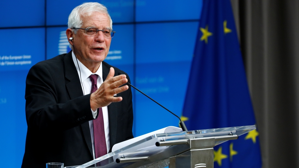 European Union foreign ministers hold an emergency meeting to discuss ways to try to save the Iran nuclear deal, in Brussels