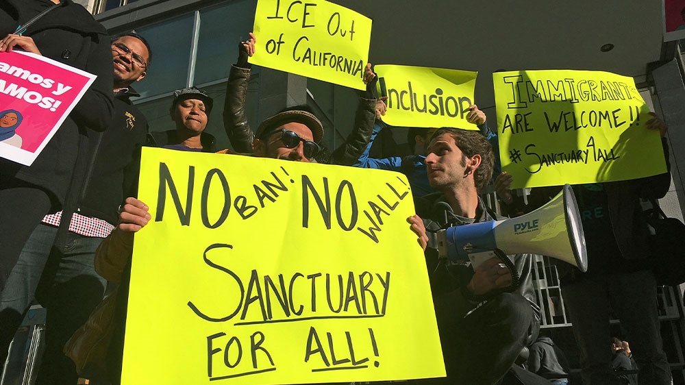 Sanctuary protest