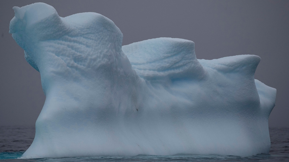An iceberg floats near Two Hummock Island, Antarctica, February 2, 2020. Picture taken February 2, 2020. REUTERS/Ueslei Marcelino