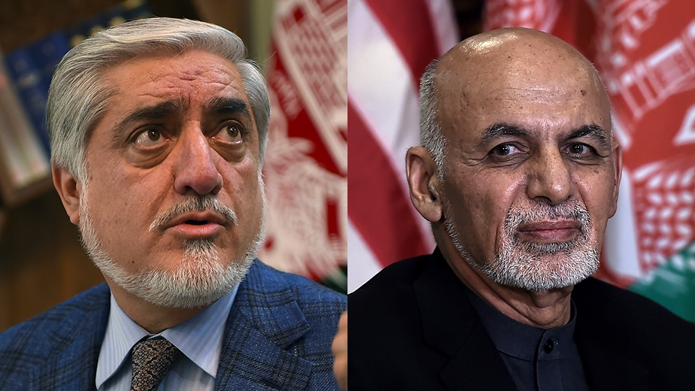 Abdullah Abdullah and Ashraf Ghani [AFP}