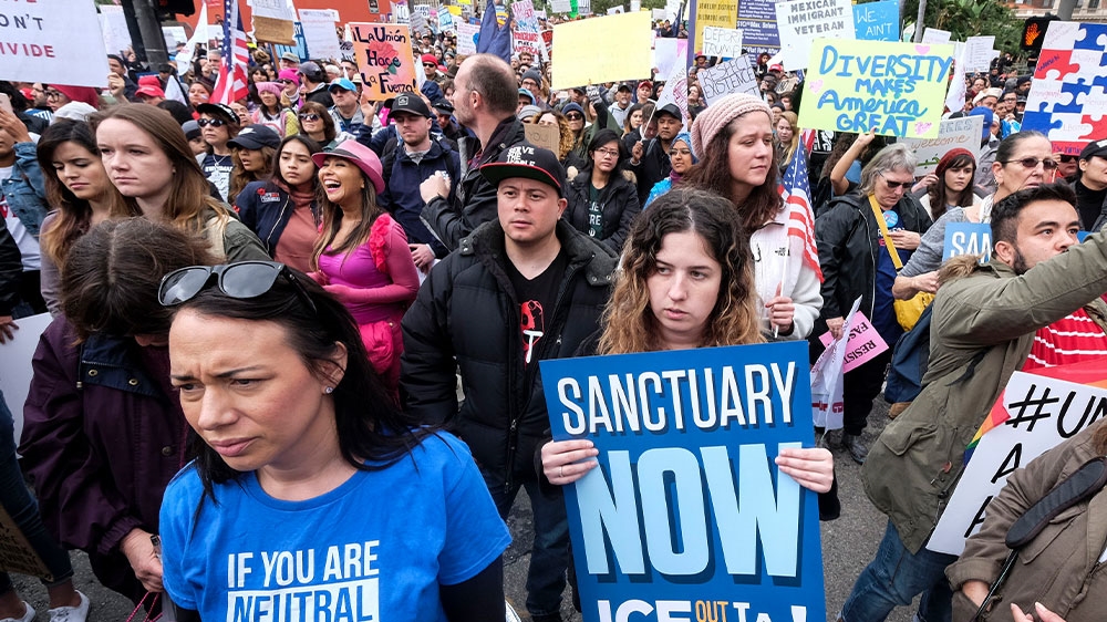 Sanctuary protest