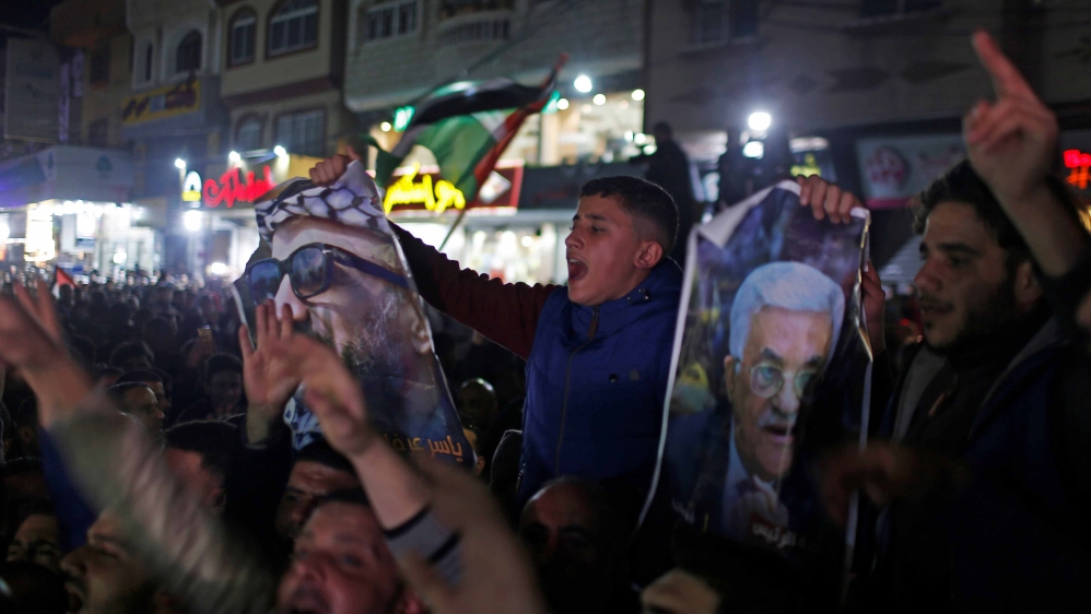 Palestinian demonstrators
