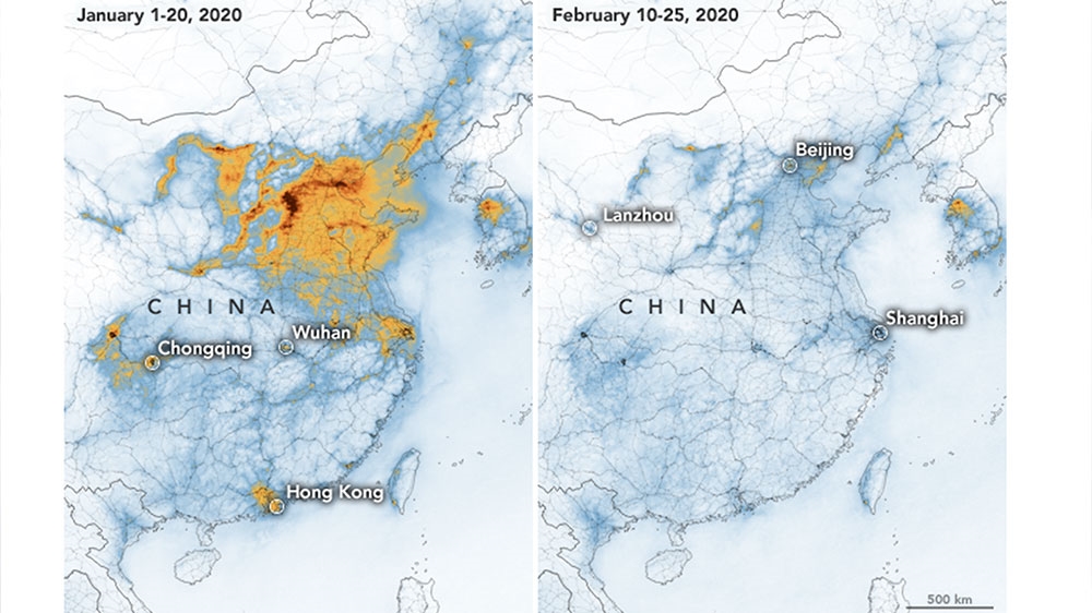 Coronavirus linked to improved air quality in China 